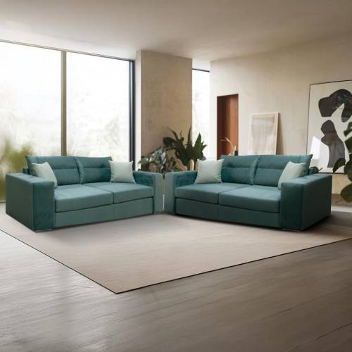 ΣΕΤ ΣΑΛΟΝΙ Fylliana Le Mans 2+3 ΠΕΤΡΟΛ ΜΕ ΜΙΝΤ ΜΑΞΙΛΑΡΑΚΙΑ