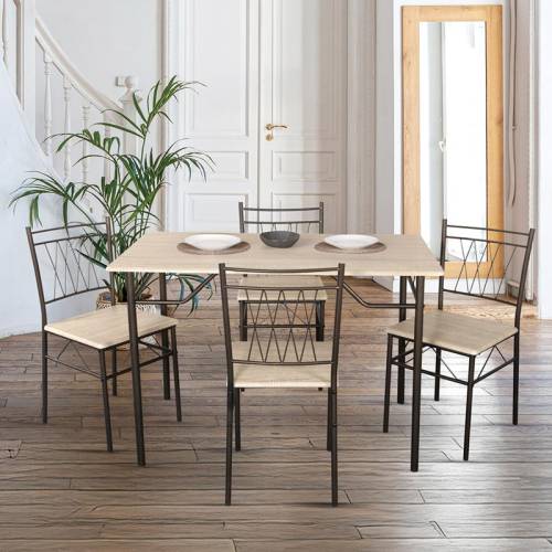 ΣΕΤ ΤΡΑΠΕΖΑΡΙΑΣ Fylliana 1125 SONOMA ΜΕ ΚΑΦΕ ΣΚΕΛΕΤΟ 112x72x75εκ