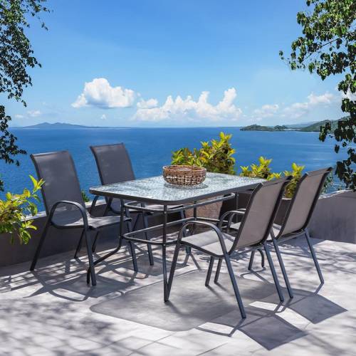 ΤΡΑΠΕΖΙ ΚΗΠΟΥ Fylliana 028 ΓΚΡΙ ΧΡΩΜΑ 120x70x70εκ