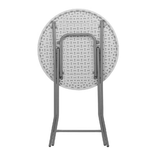 ΤΡΑΠΕΖΙ ΜΠΑΡ ΣΥΝΕΔΡΙΟΥ-CATERING Fylliana ΛΕΥΚΟ 80x110εκ ΣΤΡΟΓΓΥΛΟ ΠΤΥΣΣΟΜΕΝΟ