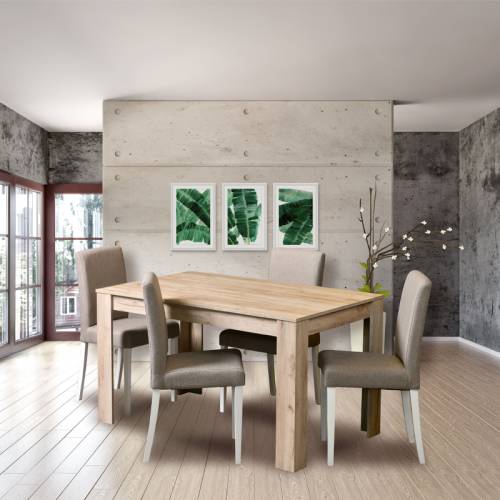 ΤΡΑΠΕΖΙ ΤΡΑΠΕΖΑΡΙΑΣ Itaka GREY OAK 135x80x75