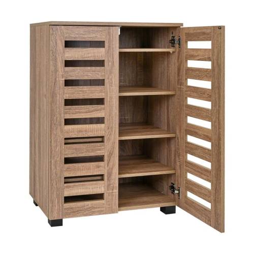ΠΑΠΟΥΤΣΟΘΗΚΗ Fylliana "Vento" ΜΕ 4 ΡΑΦΙΑ ΧΡΩΜΑ GREY OAK 60x33x87εκ