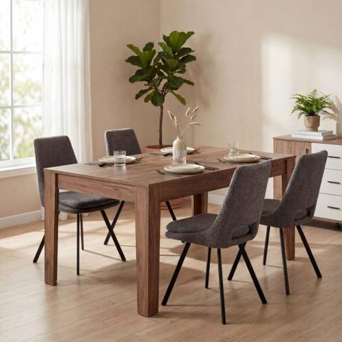 ΤΡΑΠΕΖΙ ΤΡΑΠΕΖΑΡΙΑΣ Fylliana Miami TOBACCO ΧΡΩΜΑ 160x90x77εκ