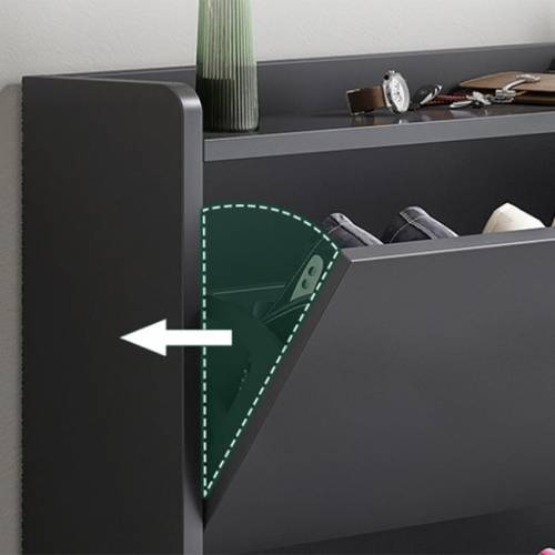 Παπουτσοθήκη MDF - Melamine Απόχρωση Γκρι Ε-00025680 Ε8330,1