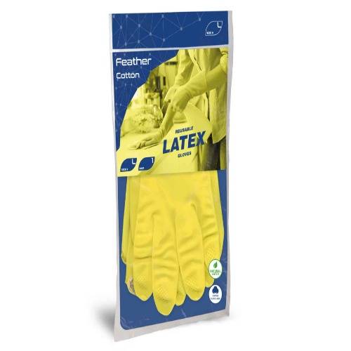 ΓΑΝΤΙΑ LATEX ΚΙΤΡΙΝΑ SIZE 7 S 1 ΖΕΥΓΑΡΙ