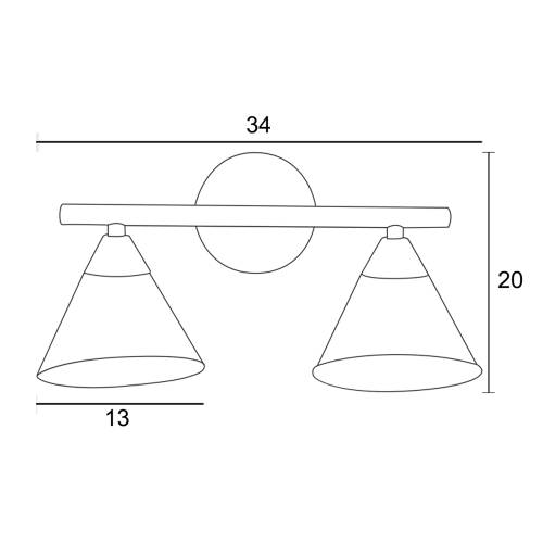 Απλίκα δίφωτη G9 χρυσό ματ