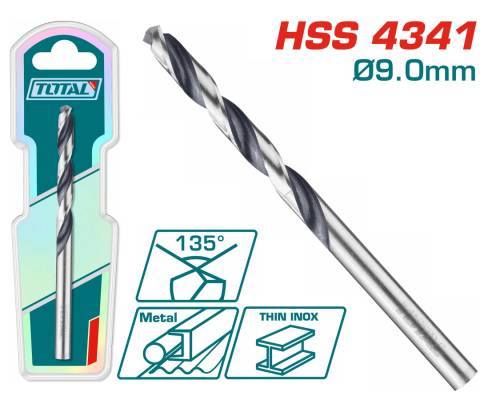 TOTAL ΕΠΑΓΓ. ΤΡΥΠΑΝΙ HSS DIN4341 9mm 1τεμ (TAC1200904)