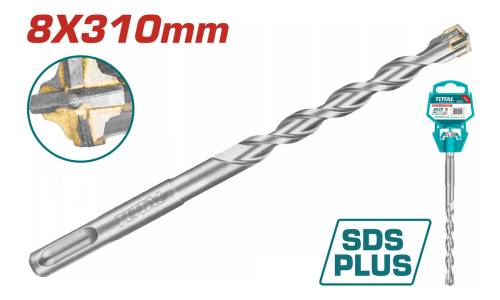 TOTAL ΔΙΑΜΑΝΤΟΤΡΥΠΑΝΟ SDS-PLUS ΤΕΤΡΑΚΟΠΟ S4L 8 X 310mm (TAC310805C)