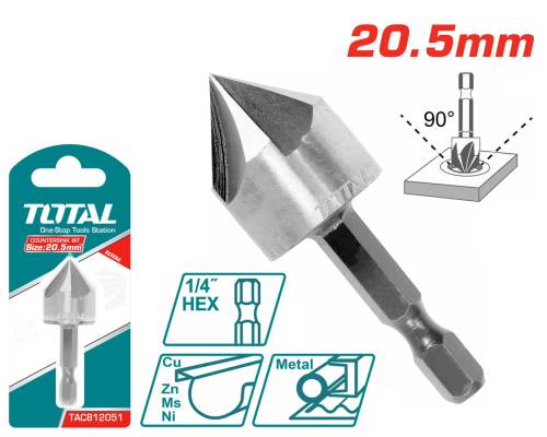 TOTAL ΦΡΕΖΟΤΡΥΠΑΝΟ ΜΕΤΑΛΛΟΥ 20.5mm (TAC812051)