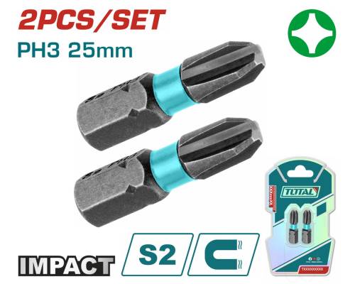 TOTAL ΕΠΑΓΓ. ΜΥΤΕΣ ΜΑΓΝΗΤΙΚΕΣ ΜΑΥΡΕΣ ΡH3 25mm 2ΤΕΜ (TACIM71PH325)