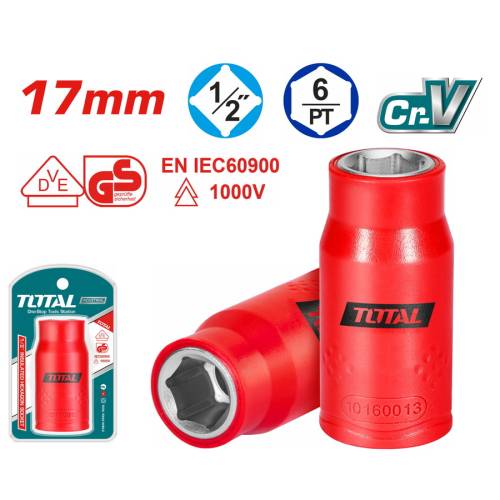 TOTAL ΚΑΡΥΔΑΚΙ ΕΞΑΓΩΝΟ 1/2" 17mm 1000V VDE (THIHAST12171)