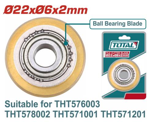 TOTAL ΑΝΤΑΛΛΑΚΤΙΚΟ ΜΑΧΑΙΡΙ Φ-22Χ6Χ2mm ΓΙΑ THT576003 / THT578002 / THT571001 / THT571201 (THT576003B)