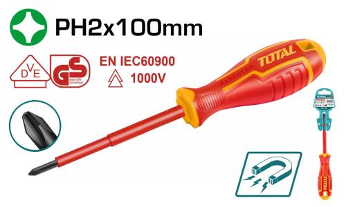 TOTAL ΚΑΤΣΑΒΙΔΙ ΜΑΓΝ. ΣΤΑΥΡΟΥ 1000V PH2 X 100 (THTISPH2100)
