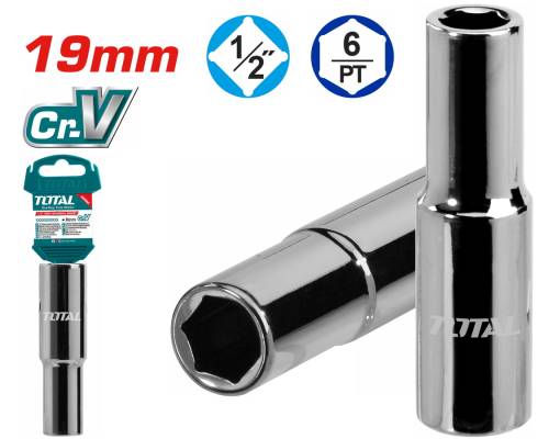 TOTAL ΚΑΡΥΔΑΚΙ ΕΞΑΓΩΝΟ ΜΑΚΡΙ 1/2" 19mm  (THTST12193L)