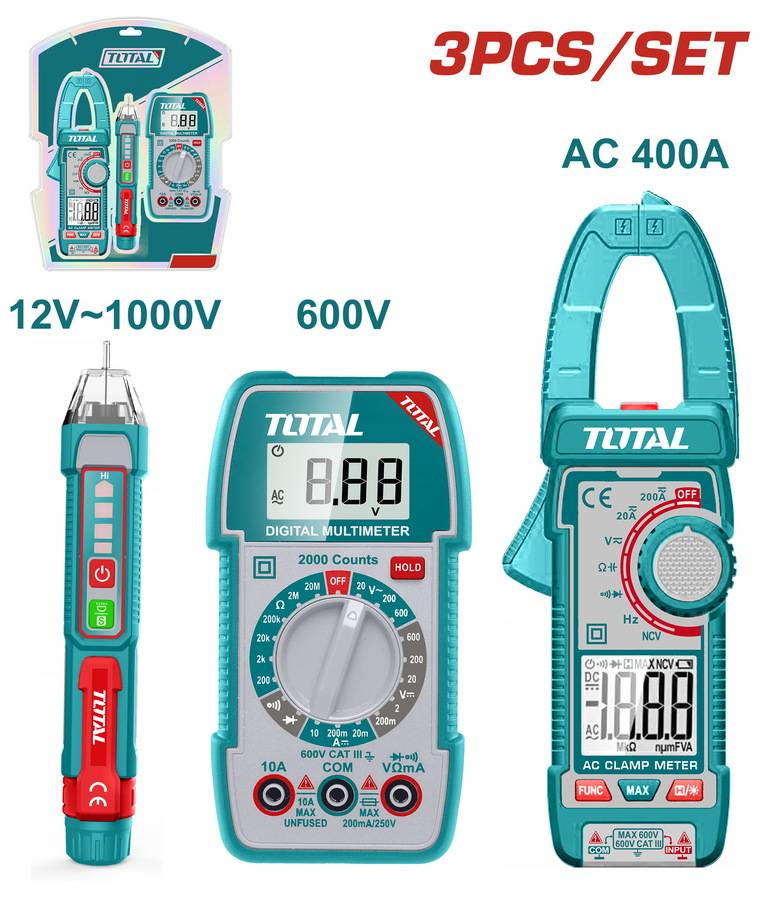 TOTAL ΗΛΕΚΤΡΙΚΟ ΚΙΤ ΔΟΚΙΜΗΣ 3ΤΕΜ ONE PROMOTION (TOS23068)