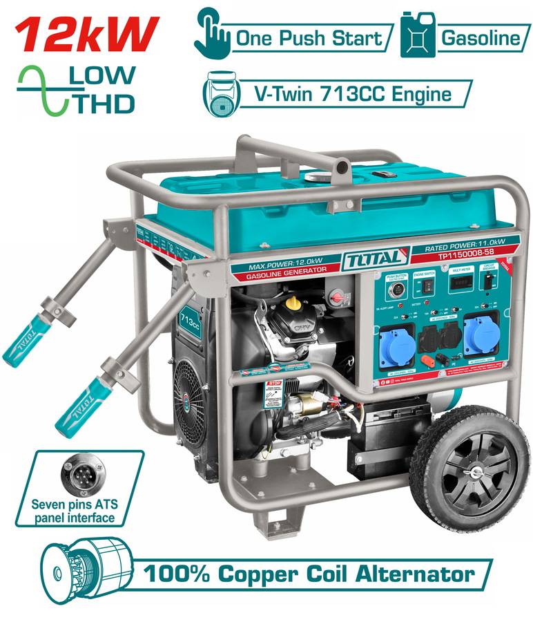 TOTAL ΕΠΑΓΓ. ΗΛΕΚΤΡΟΓΕΝΝΗΤΡΙΑ ΒΕΝΖΙΝΗΣ 12.000W (TP1150008)