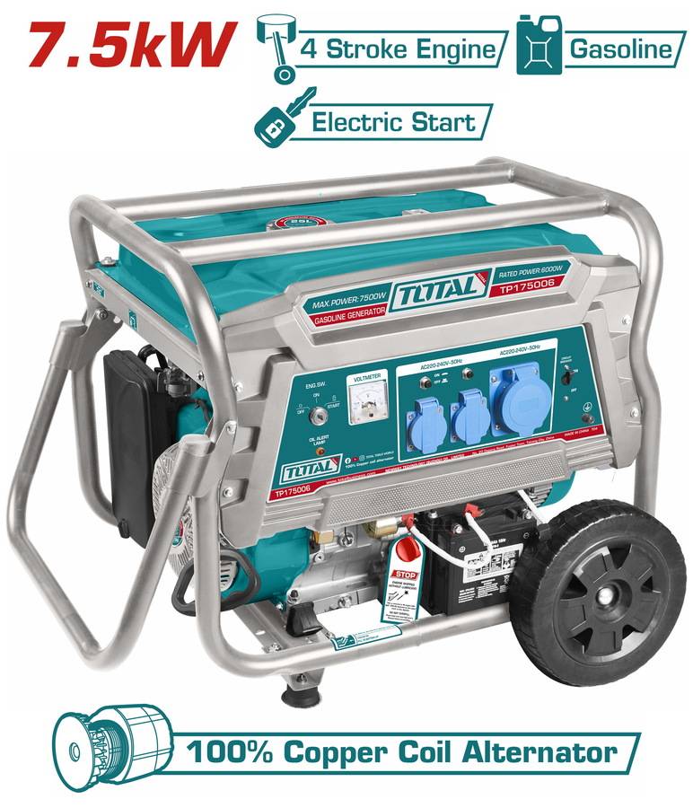TOTAL ΕΠΑΓΓ. ΗΛΕΚΤΡΟΓΕΝΝΗΤΡΙΑ ΒΕΝΖΙΝΗΣ 7.500W (TP175006)