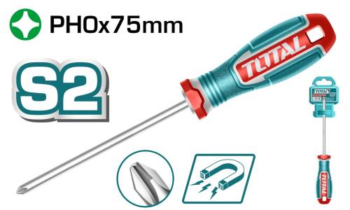 TOTAL ΕΠΑΓΓ. ΚΑΤΣΑΒΙΔΙ ΜΑΓΝΗΤΙΚΟ ΣΤΑΥΡΟΥ PH0Χ75mm (TSDPH0075)