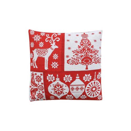 ΧΡΙΣΤΟΥΓΕΝΝΙΑΤΙΚΟ ΔΙΑΚΟΣΜΗΤΙΚΟ ΜΑΞΙΛΑΡΙ Fylliana FL029 ΚΟΚΚΙΝΟ ΛΕΥΚΟ ΧΡΩΜΑ 44x44x10εκ