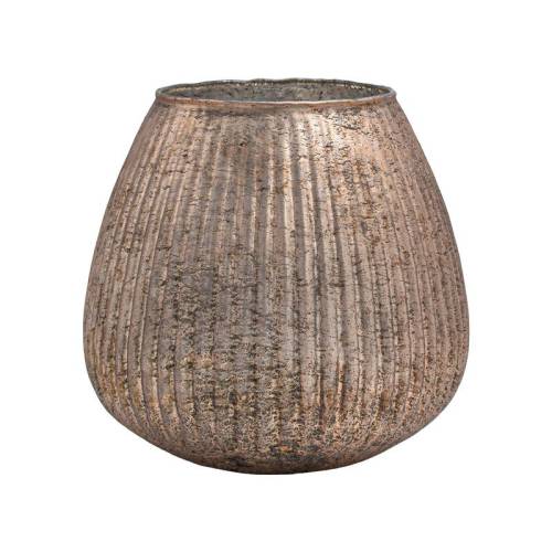 ΓΥΑΛΙΝΟ ΒΑΖΟ Fylliana FL1213 ΡΟΖ ΜΕ ΜΕΤΑΛΛΙΚΟ ΦΙΝΙΡΙΣΜΑ 18x18εκ