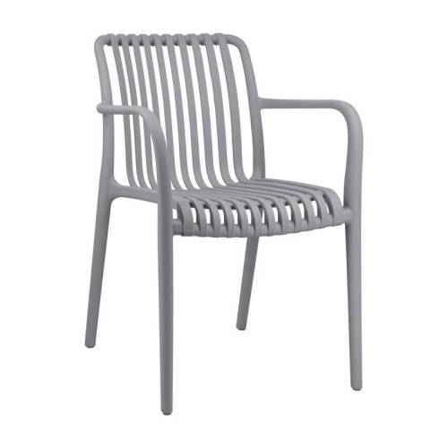 ΚΑΡΕΚΛΑ ΚΗΠΟΥ Fylliana Edith ΓΚΡΙ ΧΡΩΜΑ 58x55x82εκ