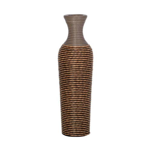 ΔΙΑΚΟΣΜΗΤΙΚΟ ΒΑΖΟ Fylliana FL310 PU RATTAN ΓΚΡΙ-ΦΥΣΙΚΟ ΧΡΩΜΑ 70εκ