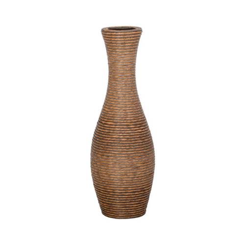ΔΙΑΚΟΣΜΗΤΙΚΟ ΒΑΖΟ Fylliana FL639 PU RATTAN ΜΑΥΡΟ-ΦΥΣΙΚΟ ΧΡΩΜΑ 70εκ