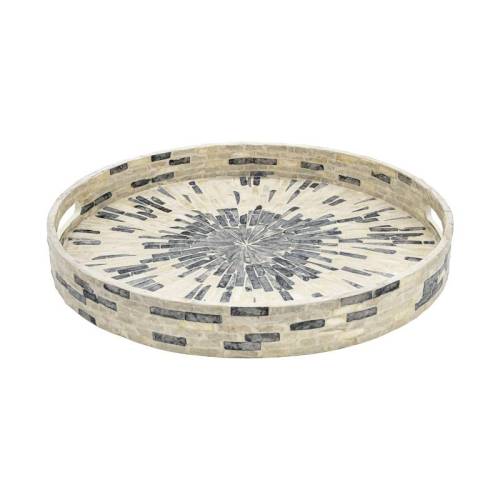 ΔΙΑΚΟΣΜΗΤΙΚΟΣ ΔΙΣΚΟΣ ΒΑΜΒΟΟ-ΚΟΧΥΛΙ Fylliana FL01 ΓΚΡΙ-ΛΕΥΚΟ ΧΡΩΜΑ 35εκ