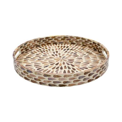 ΔΙΑΚΟΣΜΗΤΙΚΟΣ ΔΙΣΚΟΣ MDF-ΚΟΧΥΛΙ TEAR DROP Fylliana FL01 ΜΠΕΖ-ΚΑΦΕ-ΛΕΥΚΟ ΧΡΩΜΑ 30εκ