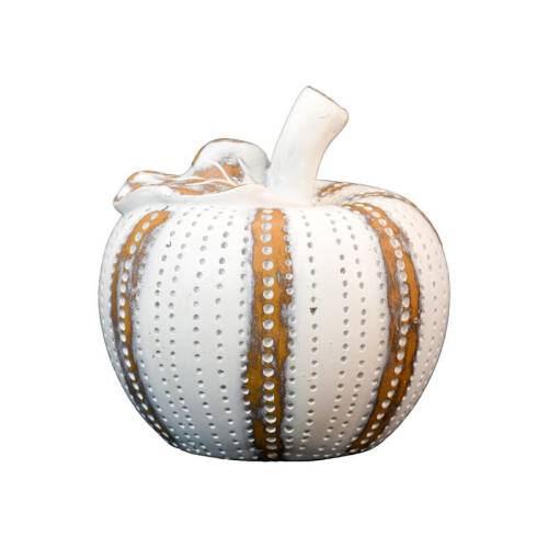 ΕΠΙΤΡΑΠΕΖΙΟ ΔΙΑΚΟΣΜΗΤΙΚΟ ΜΗΛΟ Fylliana FL1374 POLYRESIN ΛΕΥΚΟ-ΧΡΥΣΟ 13x13εκ