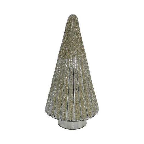 ΓΥΑΛΙΝΟ ΕΠΙΤΡΑΠΕΖΙΟ ΔΙΑΚΟΣΜΗΤΙΚΟ ΔΕΝΤΡΟ Fylliana FL546 ΑΣΗΜΙ ΧΡΩΜΑ 16x31εκ