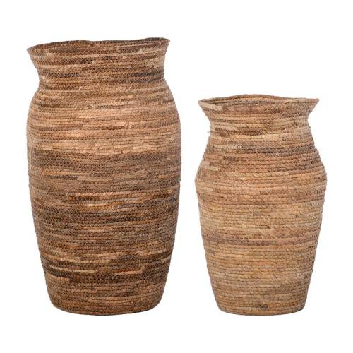 ΣΕΤ 2 ΨΑΘΙΝΑ ΚΑΣΠΩ Fylliana FL214 ΚΑΦΕ ΧΡΩΜΑ 37x37x75εκ 28x28x56εκ