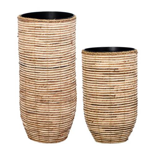 ΣΕΤ 2 ΨΑΘΙΝΑ ΚΑΣΠΩ Fylliana FL24055 ΚΑΦΕ-ΜΠΕΖ ΧΡΩΜΑ 37x37x80εκ 31x31x57εκ