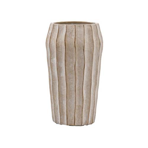 ΔΙΑΚΟΣΜΗΤΙΚΟ ΒΑΖΟ ΤΣΙΜΕΝΤΕΝΙΟ Fylliana FL22424 ΜΠΕΖ-ΓΚΡΙ ΜΕ TAUPE ΛΕΠΤΟΜΕΡΕΙΕΣ ΧΡΩΜΑ 18x31εκ