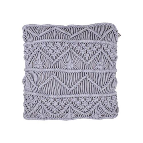 ΔΙΑΚΟΣΜΗΤΙΚΟ ΜΑΞΙΛΑΡΙ ΜΑΚΡΑΜΕ ΑΝΟΙΧΤΟ ΓΚΡΙ ΧΡΩΜΑ 40x40εκ