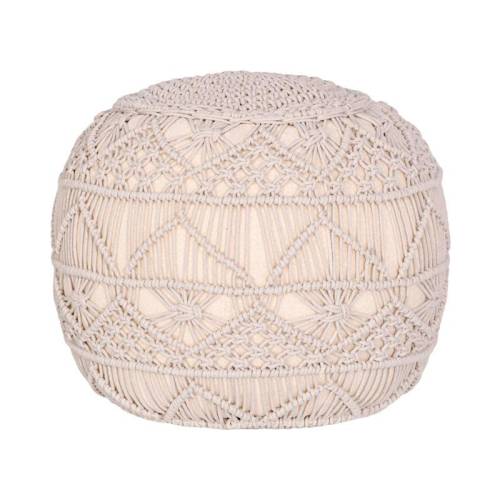 ΔΙΑΚΟΣΜΗΤΙΚΟ ΠΟΥΦ ΜΑΚΡΑΜΕ Fylliana ΦΥΣΙΚΟ ΧΡΩΜΑ 45x45x40εκ