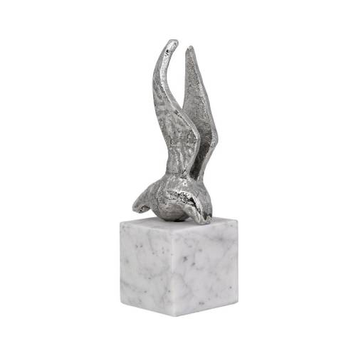 ΕΠΙΤΡΑΠΕΖΙΑ ΔΙΑΚΟΣΜΗΤΙΚΗ ΦΙΓΟΥΡΑ Fylliana Bird ΝΙΚΕΛ ΧΡΩΜΑ 8x6x20εκ