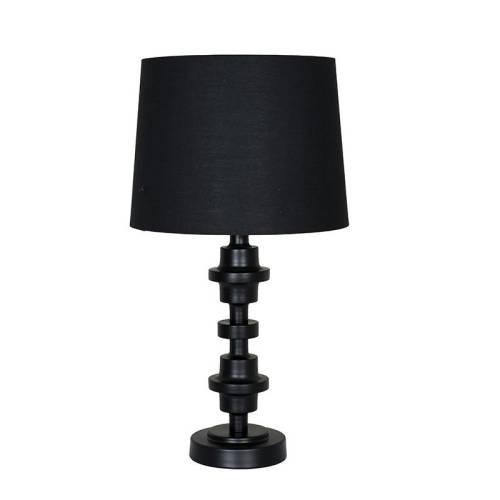 ΕΠΙΤΡΑΠΕΖΙΑ ΛΑΜΠΑ Fylliana FL25041 ΜΕΤΑΛΛΟ ΜΑΥΡΟ ΧΡΩΜΑ Ε27 31x57εκ