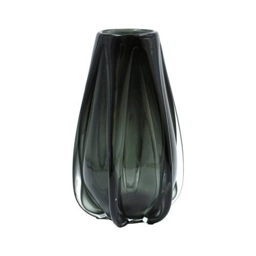 ΓΥΑΛΙΝΟ ΔΙΑΚΟΣΜΗΤΙΚΟ ΒΑΖΟ Fylliana FL1934 ΗΜΙΔΙΑΦΑΝΟ ΓΚΡΙ ΧΡΩΜΑ 16x33εκ