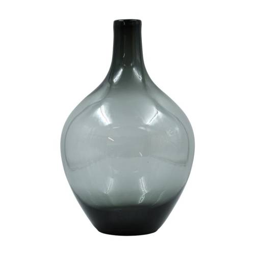 ΓΥΑΛΙΝΟ ΔΙΑΚΟΣΜΗΤΙΚΟ BAZO Fylliana FL2538 ΗΜΙΔΙΑΦΑΝΟ ΓΚΡΙ ΧΡΩΜΑ 28x38εκ