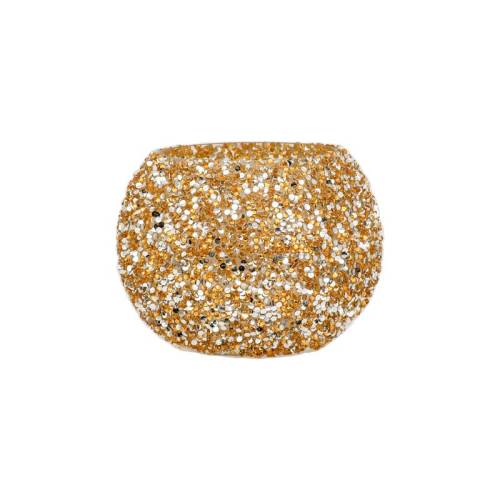 ΓΥΑΛΙΝΟ ΕΠΙΤΡΑΠΕΖΙΟ ΚΗΡΟΠΗΓΙΟ ΡΕΣΩ Fylliana Mosaic ΧΡΥΣΟ ΧΡΩΜΑ 13x10εκ