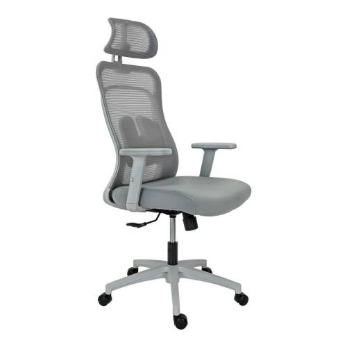 ΚΑΡΕΚΛΑ ΓΡΑΦΕΙΟΥ Fylliana FL408 ΓΚΡΙ ΥΦΑΣΜΑ ΓΚΡΙ ΣΚΕΛΕΤΟ 64x64x120-130εκ