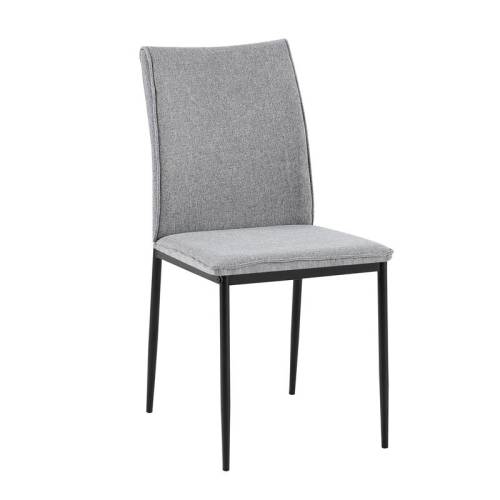 ΚΑΡΕΚΛΑ ΤΡΑΠΕΖΑΡΙΑΣ Fylliana FL25414 ΓΚΡΙ ΑΝΟΙΧΤΟ ΧΡΩΜΑ ΥΦΑΣΜΑ ΜΕ ΜΑΥΡΑ ΜΕΤΑΛΛΙΚΑ ΠΟΔΙΑ 44x60x86εκ