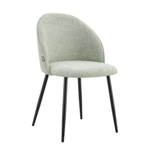 ΚΑΡΕΚΛΑ ΤΡΑΠΕΖΑΡΙΑΣ Fylliana Lily MINT ΥΦΑΣΜΑ ΜΕ ΜΑΥΡΟ ΜΕΤΑΛΛΙΚΟ ΠΟΔΙ 52x52x81εκ