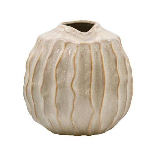 ΚΕΡΑΜΙΚΟ ΒΑΖΟ Fylliana FL243 ΚΡΕΜ-ΧΡΥΣΟ ΧΡΩΜΑ 24x22εκ