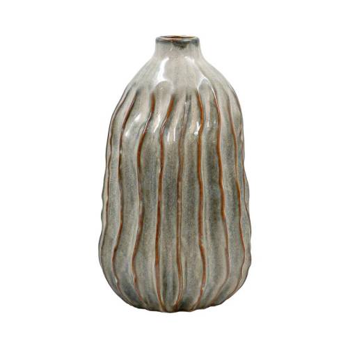 ΚΕΡΑΜΙΚΟ ΒΑΖΟ Fylliana FL269 ΠΡΑΣΙΝΟ-ΓΚΡΙ-ΧΡΥΣΟ ΧΡΩΜΑ 19x31εκ