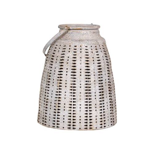 ΜΕΤΑΛΛΙΚΟ ΔΙΑΚΟΣΜΗΤΙΚΟ ΦΑΝΑΡΙ Fylliana FL0692 ΑΝΤΙΚΕ ΑΣΗΜΙ ΧΡΩΜΑ 23x23x29εκ