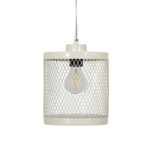 ΜΟΝΟΦΩΤΟ ΜΕΤΑΛΛΙΚΟ ΦΩΤΙΣΤΙΚΟ ΟΡΟΦΗΣ Fylliana ΜΕ ΚΑΠΕΛΟ ΠΛΕΓΜΑ ΚΡΕΜ ΧΡΩΜΑ 18x20εκ Ε27