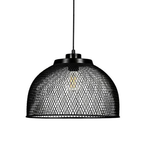 ΜΟΝΟΦΩΤΟ ΜΕΤΑΛΛΙΚΟ ΦΩΤΙΣΤΙΚΟ ΟΡΟΦΗΣ Fylliana ΜΕ ΚΑΠΕΛΟ ΠΛΕΓΜΑ ΜΑΥΡΟ ΧΡΩΜΑ 35x20εκ Ε27