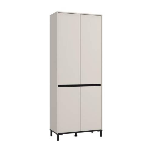 ΠΑΠΟΥΤΣΟΘΗΚΗ FLANNAN 2K4V CASHMERE/ΜΑΥΡΟ MATT ΧΡΩΜΑ 80x40x205εκ